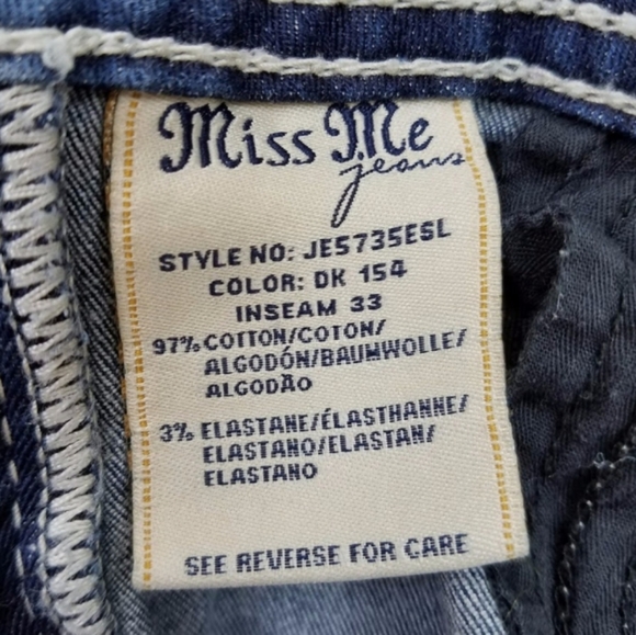 Miss Me Easy Skinny Zebra Jeweled Embellished Sequined Bling Plus Size Jeans 36 - Picture 5 of 5